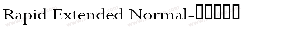 Rapid Extended Normal字体转换